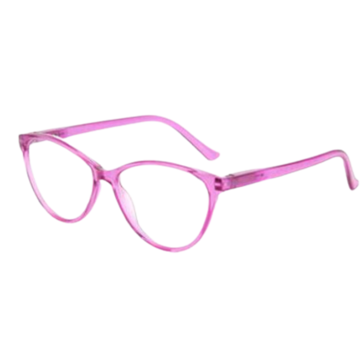 Cateye leesbril voor dames in roze, met leessterkte +3.50. Stijlvol montuur en comfortabele pasvorm. (SKU: CAT-EYE-018)