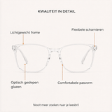 Transparante Leesbril Stijlvol kwaliteit detail