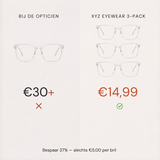 Transparante Leesbril Stijlvol 3-Pack inhoud