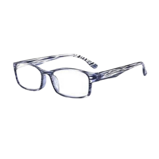 Dierenprint leesbril voor dames in zwart, met leessterkte +3.50. Stijlvol montuur en comfortabele pasvorm. (SKU: DIER-PRINT-006)