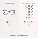 Zwarte Leesbril Stijlvol 5-Pack inhoud