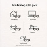 Zwarte Leesbril Stijlvol locaties
