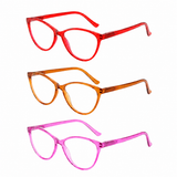 xyz gemixte leesbril cateye 3-pack