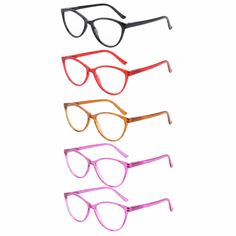 xyz gemixte leesbril cateye 5-pack